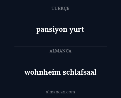 pansiyon yurt - wohnheim schlafsaal