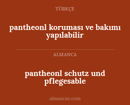pantheonl koruması ve bakımı yapılabilir - pantheonl schutz und pflegesable