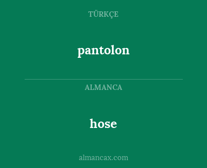hose - pantolon