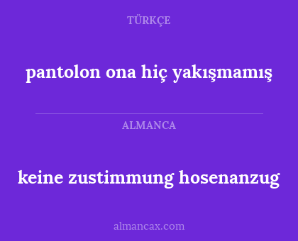 keine zustimmung hosenanzug - pantolon ona hiç yakışmamış
