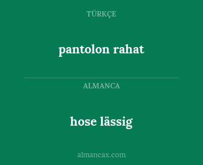 hose lässig - pantolon rahat