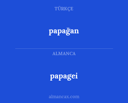 papagei - papağan