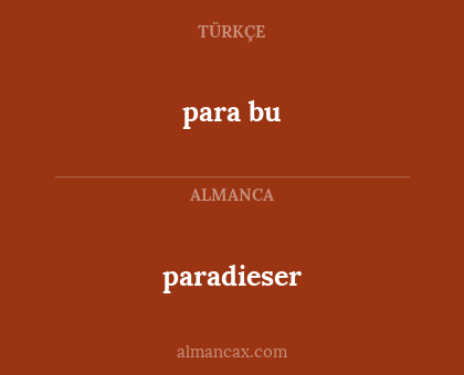paradieser - para bu