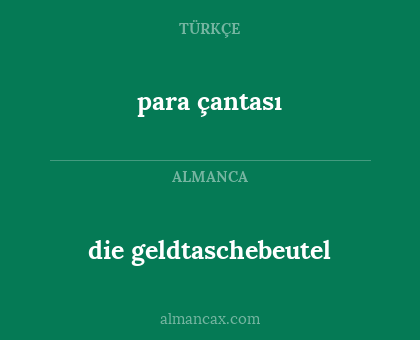 para çantası - die geldtaschebeutel