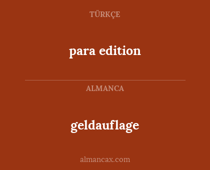 para edition - geldauflage