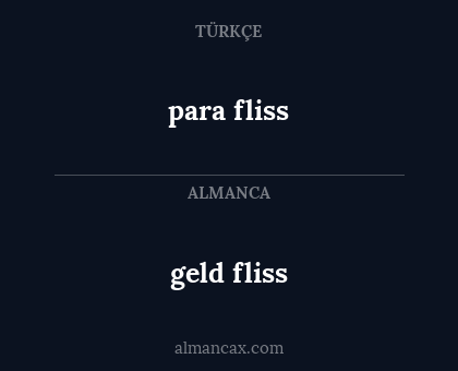 para fliss - geld fliss