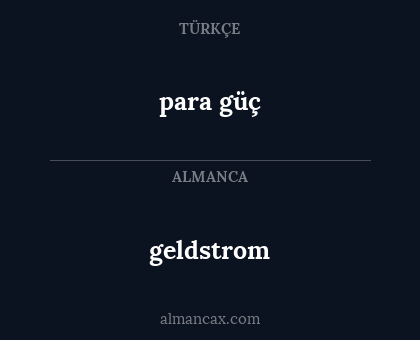 para güç - geldstrom