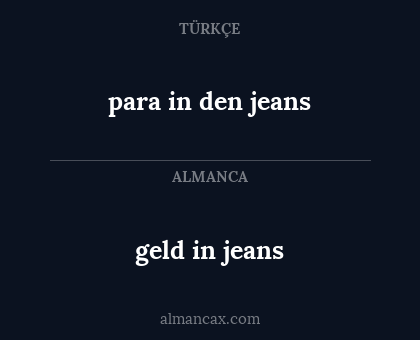geld in jeans - para in den jeans