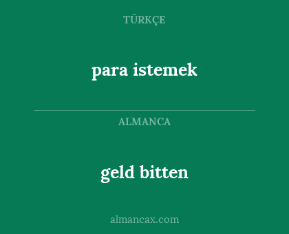 para istemek - geld bitten