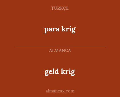 geld krig - para krig