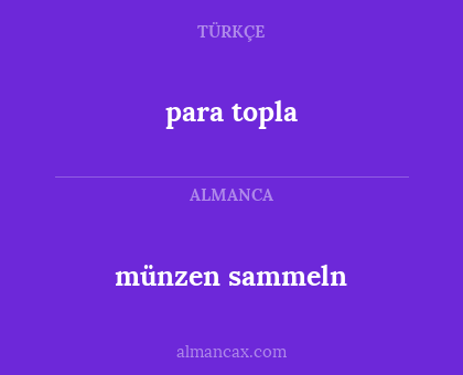 münzen sammeln - para topla