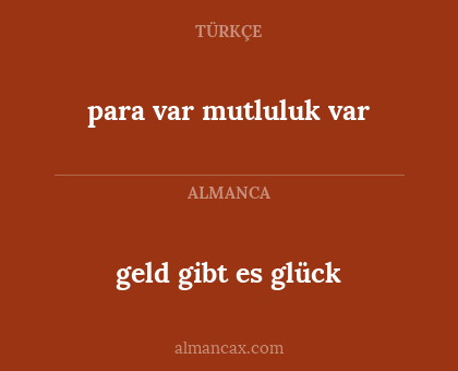 para var mutluluk var - geld gibt es glück
