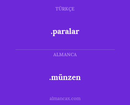 .paralar - .münzen