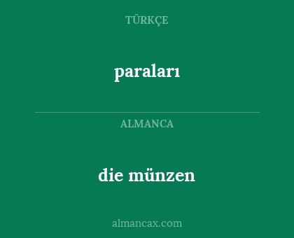 die münzen - paraları