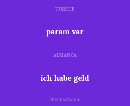 ich habe geld - param var