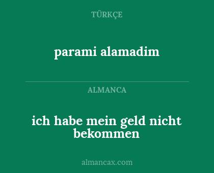 parami alamadim - ich habe mein geld nicht bekommen