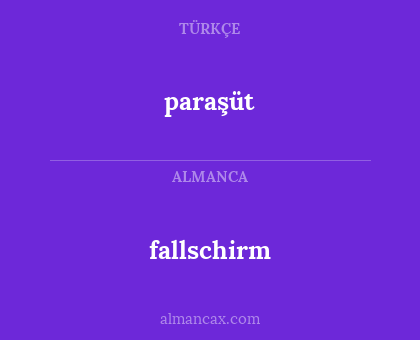 fallschirm - paraşüt