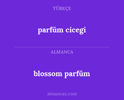parfüm cicegi - blossom parfüm