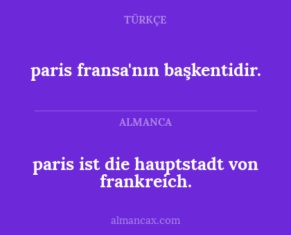 paris fransa'nın başkentidir. - paris ist die hauptstadt von frankreich.