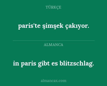 paris'te şimşek çakıyor. - in paris gibt es blitzschlag.