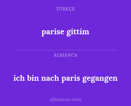 ich bin nach paris gegangen - parise gittim