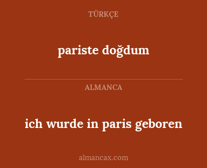 pariste doğdum - ich wurde in paris geboren