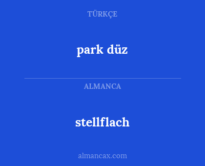 stellflach - park düz