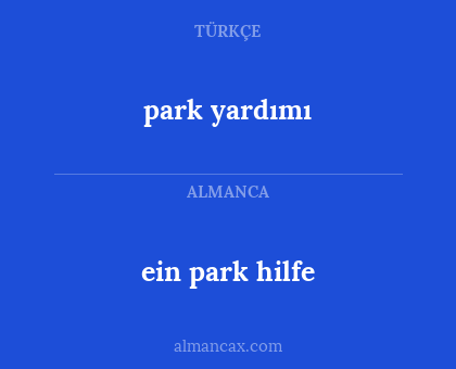 ein park hilfe - park yardımı