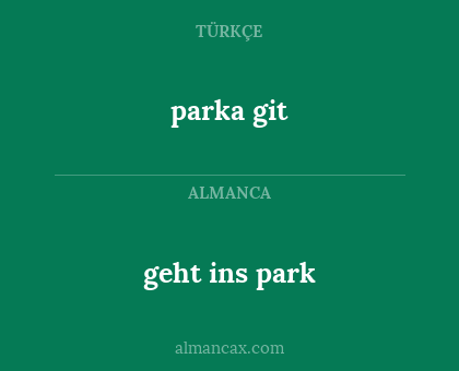 parka git - geht ins park