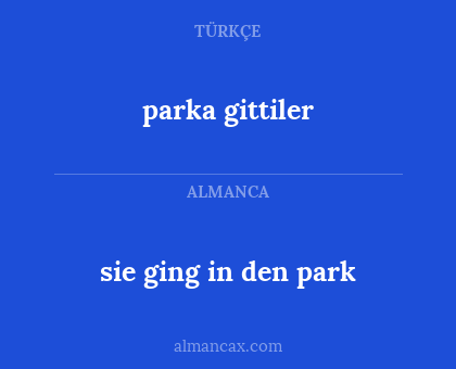 parka gittiler - sie ging in den park