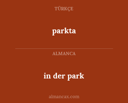 parkta - in der park