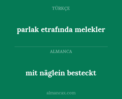 mit näglein besteckt - parlak etrafında melekler