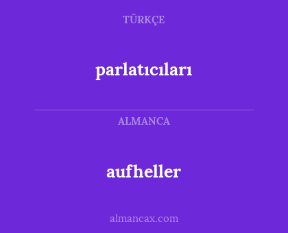 parlatıcıları - aufheller