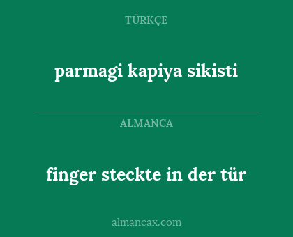 finger steckte in der tür - parmagi kapiya sikisti