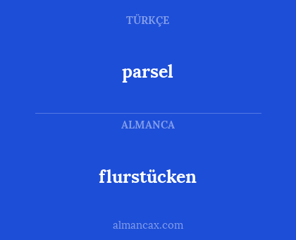 flurstücken - parsel