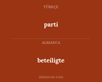 parti - beteiligte