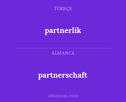 partnerschaft - partnerlik