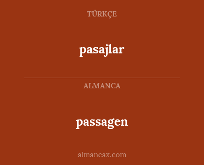 pasajlar - passagen