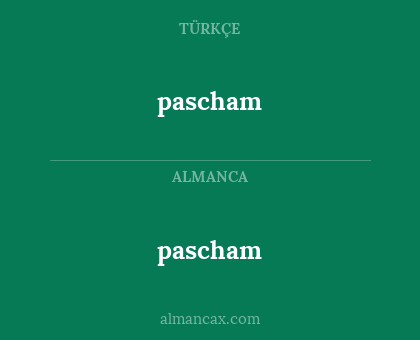 pascham - pascham