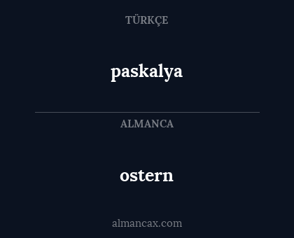 paskalya - ostern