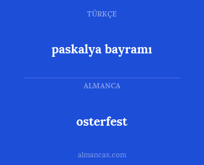 paskalya bayramı - osterfest