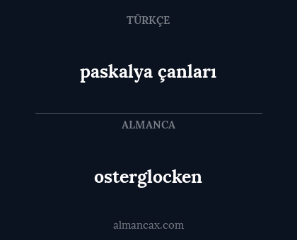 osterglocken - paskalya çanları