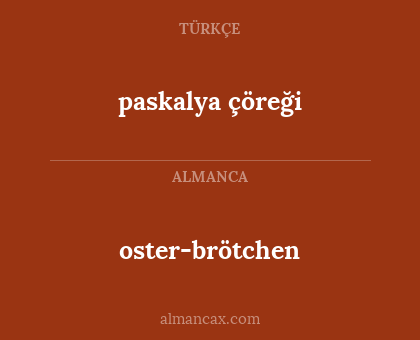 oster-brötchen - paskalya çöreği