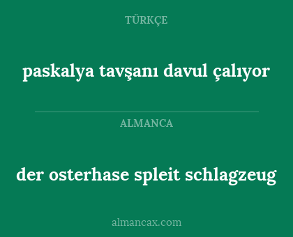 paskalya tavşanı davul çalıyor - der osterhase spleit schlagzeug
