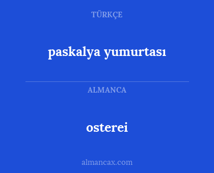 paskalya yumurtası - osterei