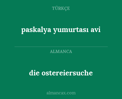 paskalya yumurtası avi - die ostereiersuche
