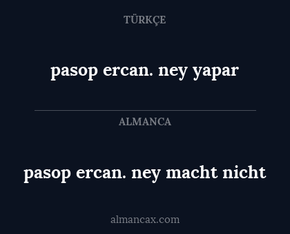 pasop ercan. ney yapar - pasop ercan. ney macht nicht