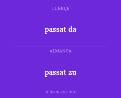 passat da - passat zu
