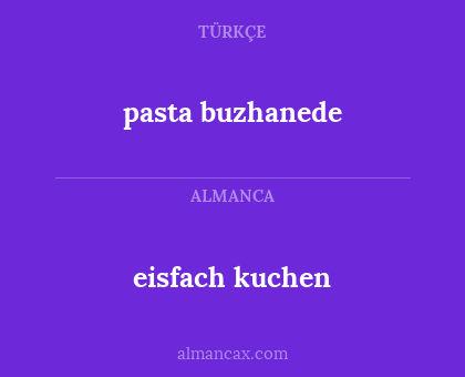 pasta buzhanede - eisfach kuchen