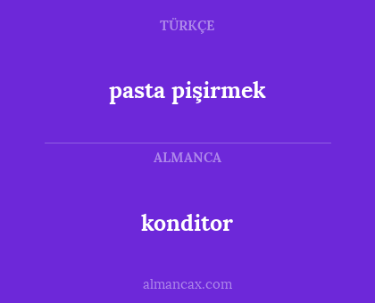 pasta pişirmek - konditor
